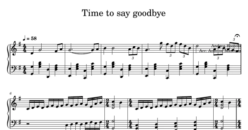 Time To Say Goodbye (Con te partirò) - Bocelli