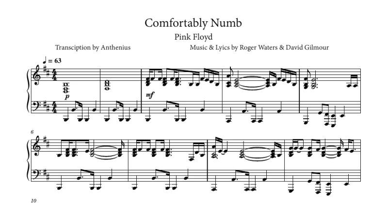 Comfortably Numb - Pink Floyd