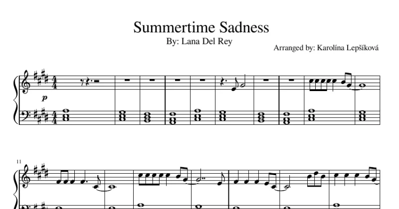 Summertime Sadness