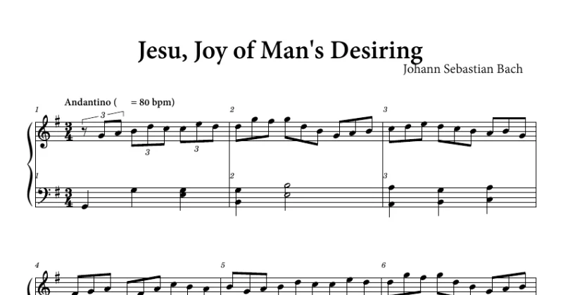 Jesu Joy Of Man Desiring - Bach