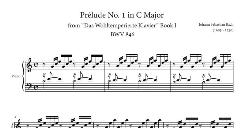 Prélude No. 1 BWV 846 in C Major - Bach