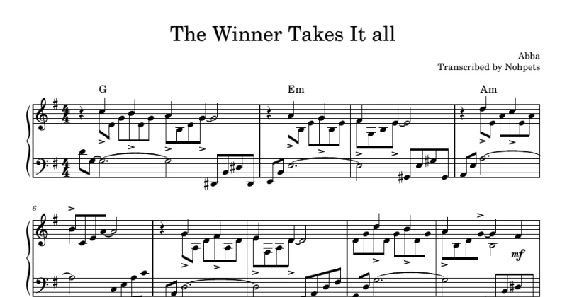 Abba- The winner takes it all