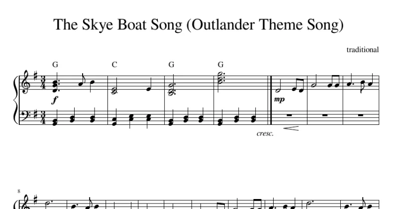 Outlander - The Skye Boat Song