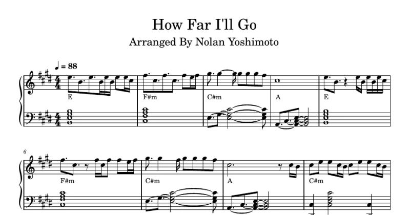 How Far I'll Go Moana - Miranda