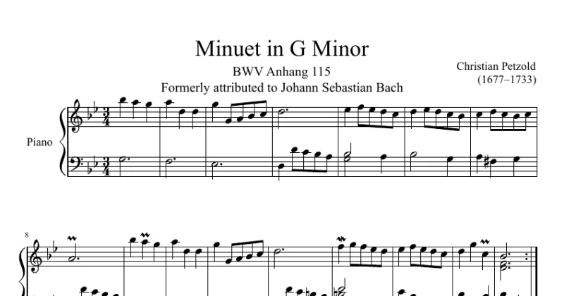 Minuet In G Minor