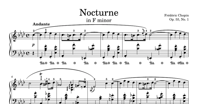 Nocturne in F minor Op. 55, No. 1
