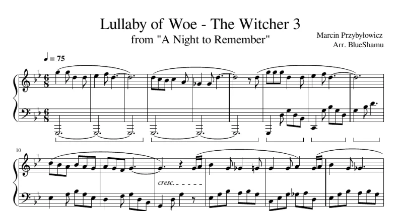 Lullaby Of Woe (The Witcher 3)