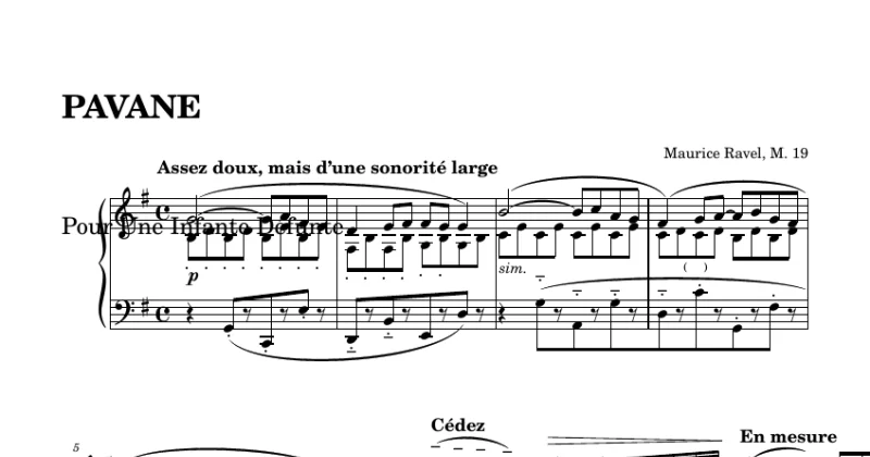 Maurice Ravel - Pavane pour une infante défunte