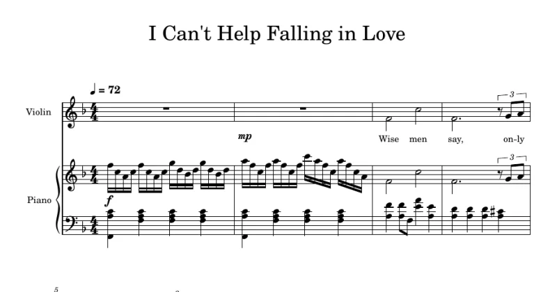 Can't Help Falling In Love - Elvis Presley