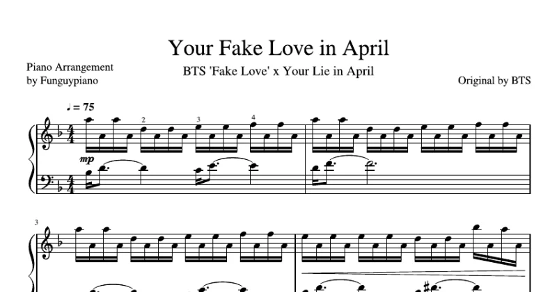 Your Fake Love in April (BTS 'Fake Love' x Your Lie in April