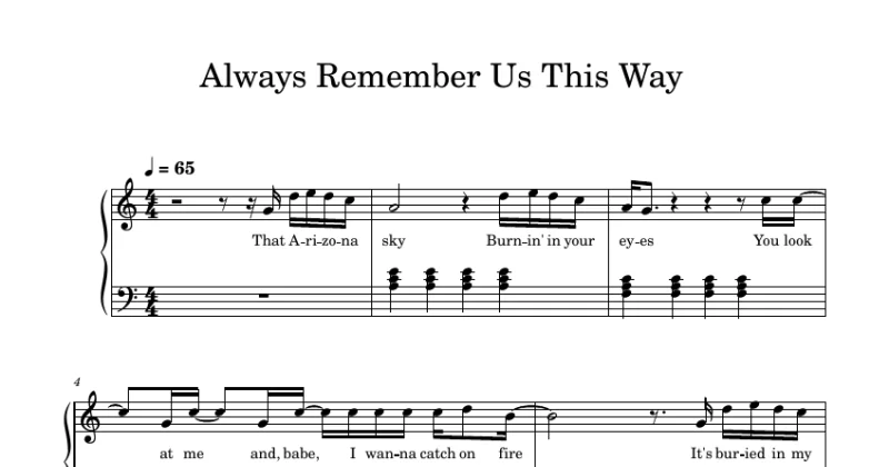 Always remember us this way - Dora