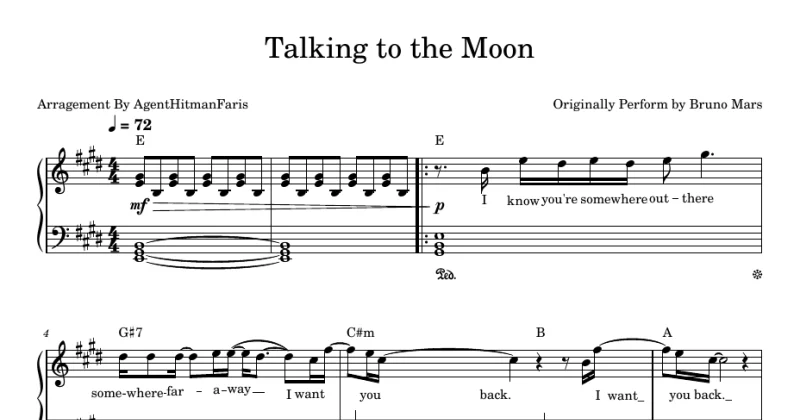 Talking to the moon - Bruno Mars