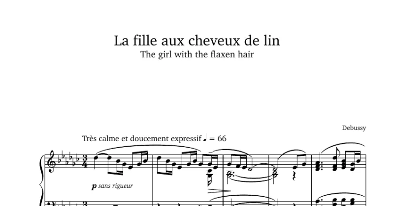 La fille aux cheveux de lin