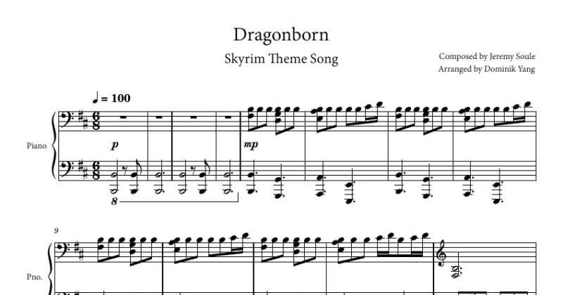 Dragonborn (Skyrim Theme) - Jeremy Soule
