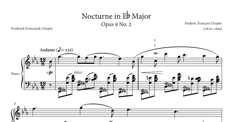 Nocturne Opus 9 No. 2 in E♭ Major