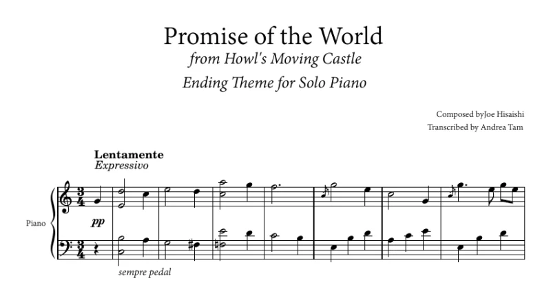 Howl's Moving Castle - Promise of the World 