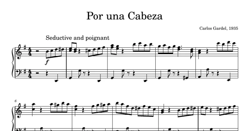 Tango: Por Una Cabeza - Carlos Gardel