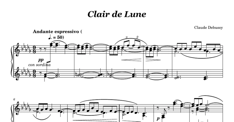 Clair de Lune (Suite Bergamasque) - Claude Debussy