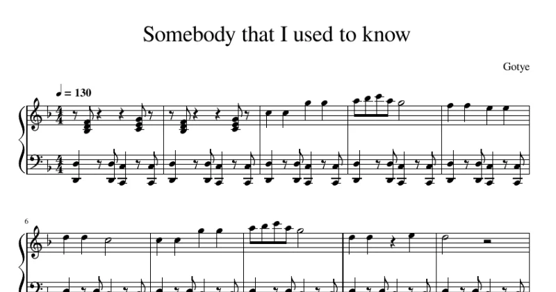 Somebody That I Used To Know