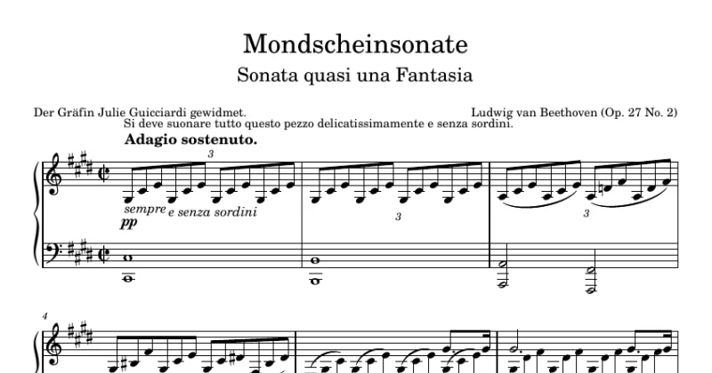 Moonlight Sonata - Beethoven (Piano Sonata No. 14, 1st movement)