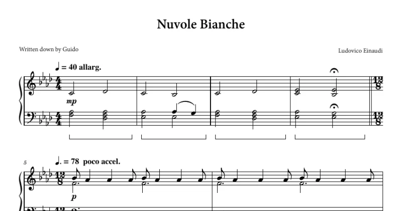 Nuvole Bianche - Ludovico Einaudi