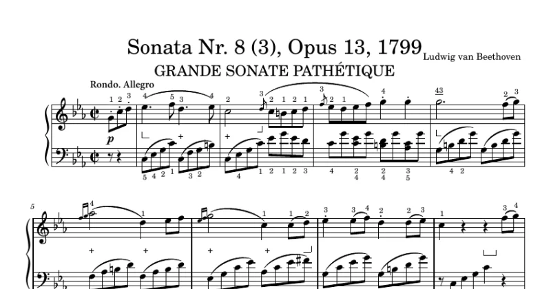 Sonate Nr. 8 op. 13 ''Pathétique'' (3) Rondo. Allegro (Sonata No 8) - Beethoven