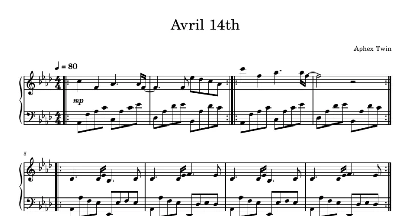 Avril 14th - Aphex Twin