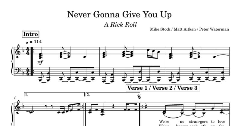 Never Gonna Give You Up (Rickroll) - Rick Astley