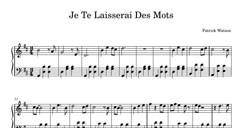 Je te laisserai des mots - Patrick Watson