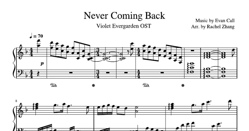 Never Coming Back - Violet Evergarden