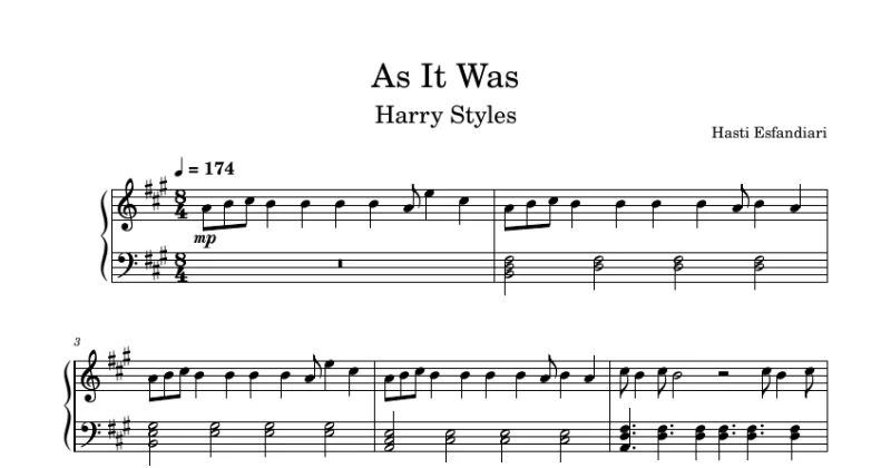 As it was - Harry Styles