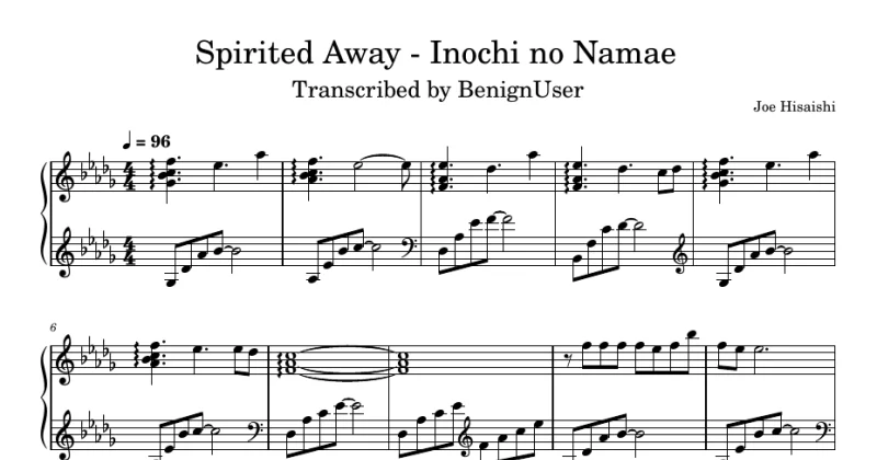 Spirited Away - Inochi no Namae