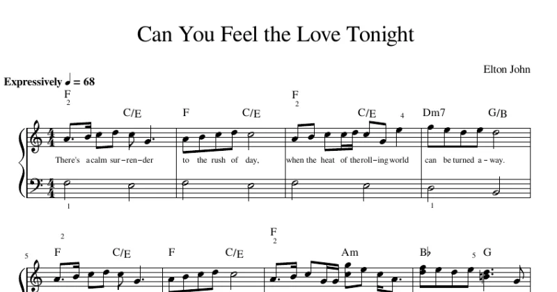 Can You Feel The Love Tonight