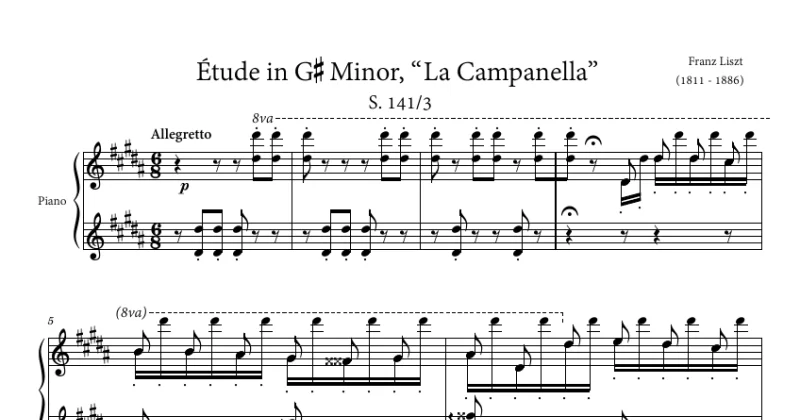 Franz Liszt - Étude in G♯ Minor, “La Campanella” S. 141/3