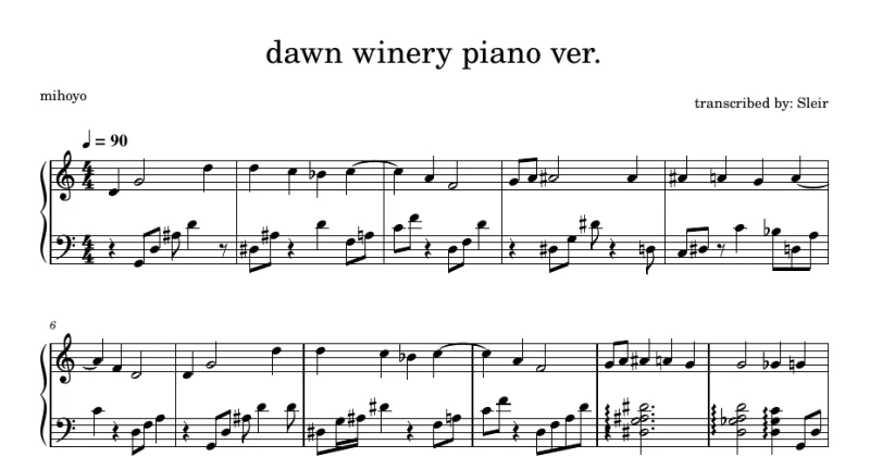 Dawn Winery Theme (Genshin Impact)