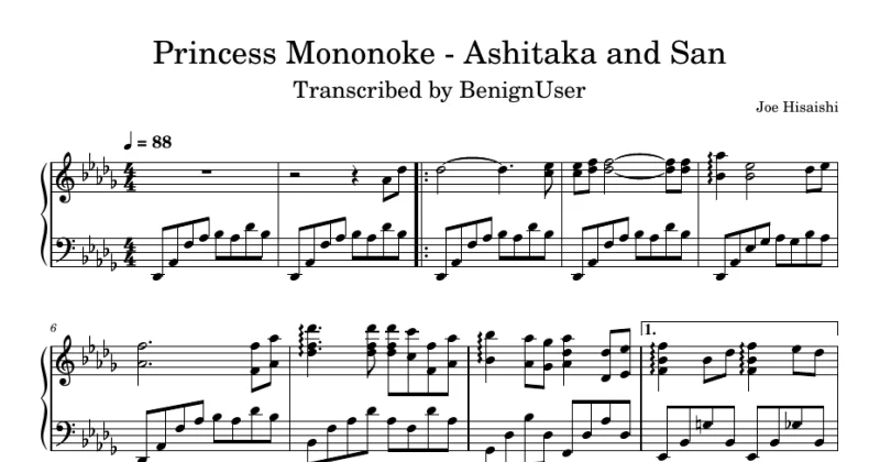Princess Mononoke - Ashitaka and San