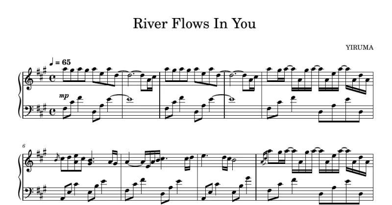 River Flows In You - Yiruma