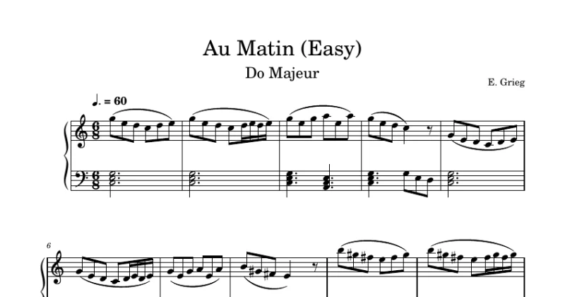 Au Matin (Morning Mood) - Grieg