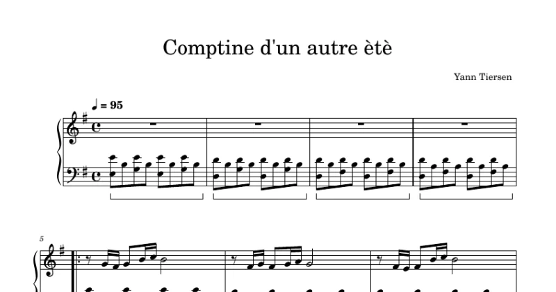 Comptine d'un autre ete