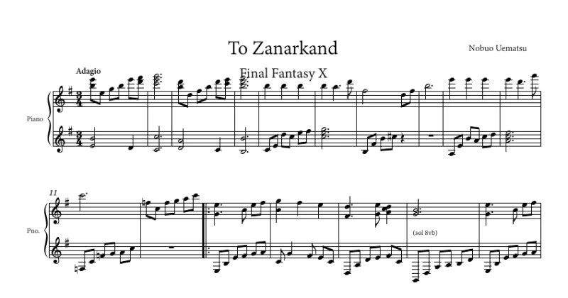 To Zanarkand (Final Fantasy X)