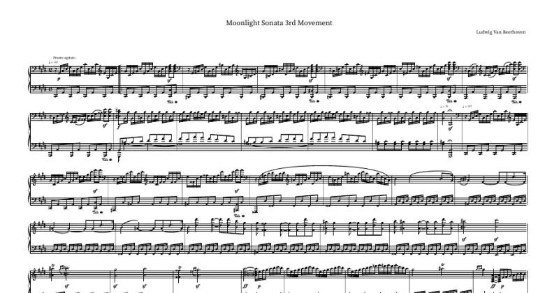 Moonlight Sonata, 3rd Movement