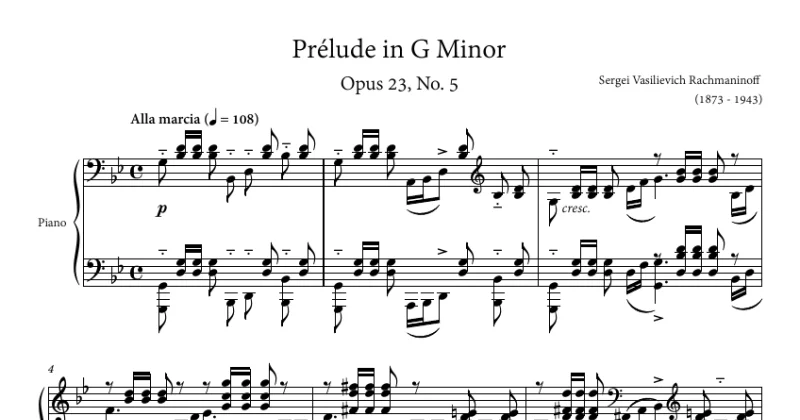 Prelude in G Minor Op. 23 No. 5 - Rachmaninoff