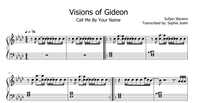 Visions Of Gideon (Call Me By Your Name)