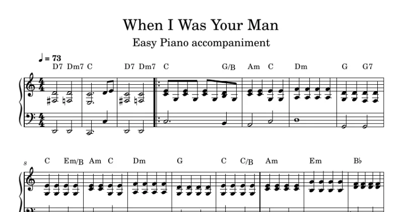 Bruno Mars - When I was your man 