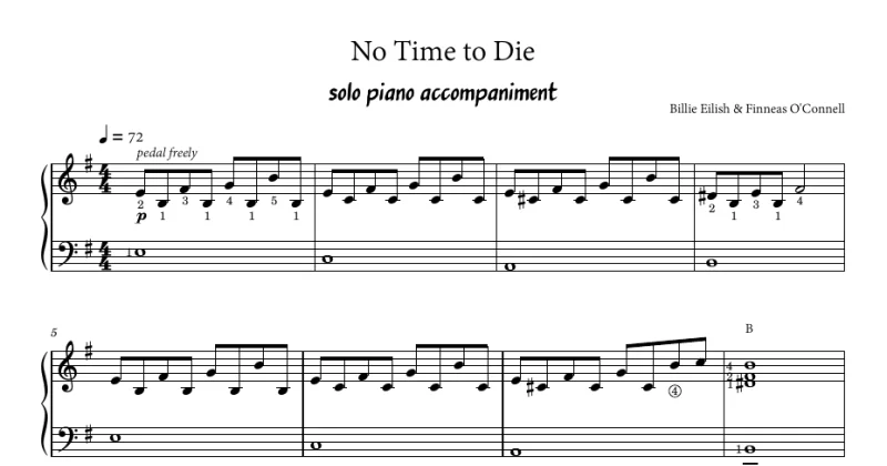 Billie Eilish - No Time to Die (Accompaniment)