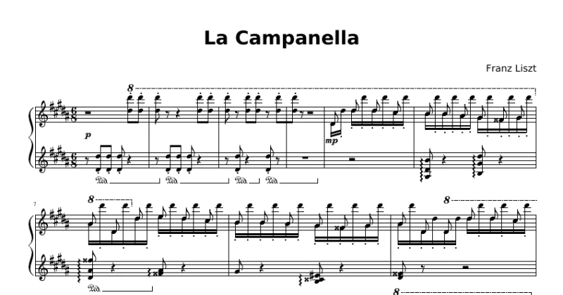 Liszt - La Campanella - Grandes Etudes de Paganini No. 3