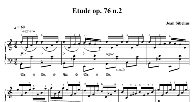 Jean Sibelius - Etude op. 76 n.2