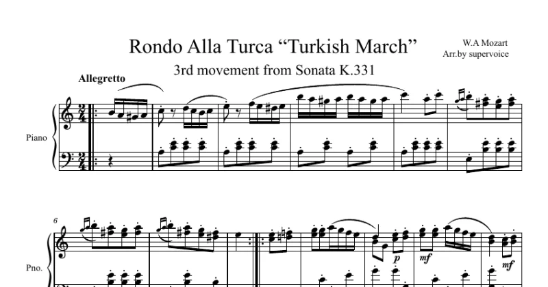 Rondo Alla Turca (Turkish March) - Mozart