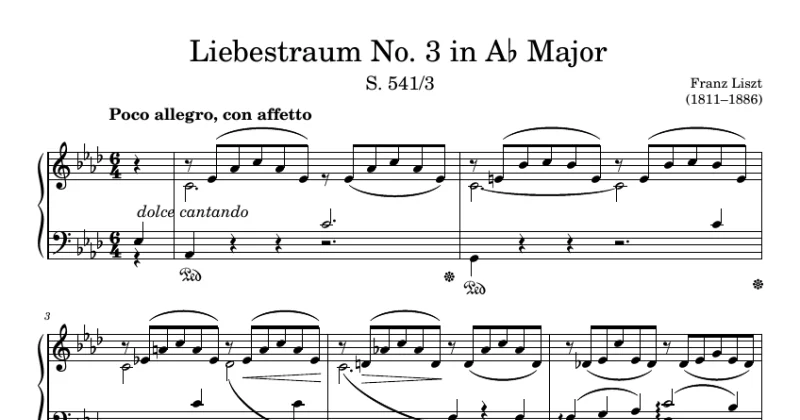 Liszt - Liebestraum S. 541 No. 3 in A♭ Major