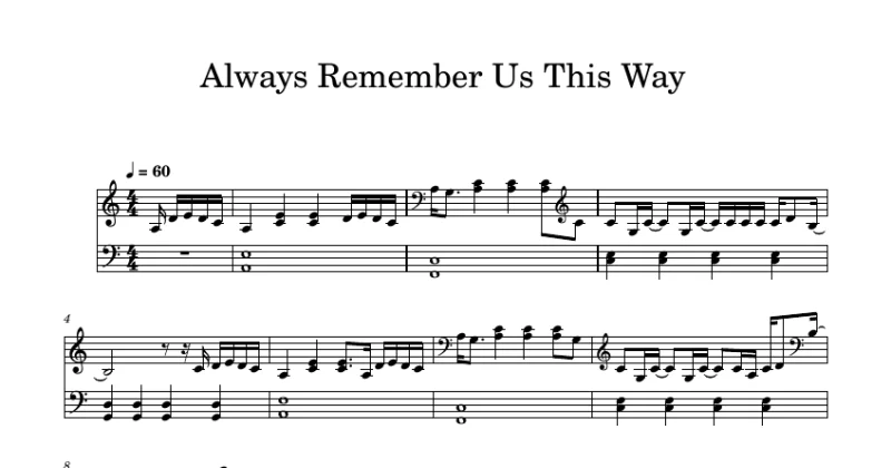 Always remember us this way - Version 2